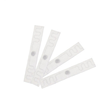 Fabric RFID Uhf Laundry Tag 20*86mm Tag RFID yang Dapat Dicuci dengan Mesin