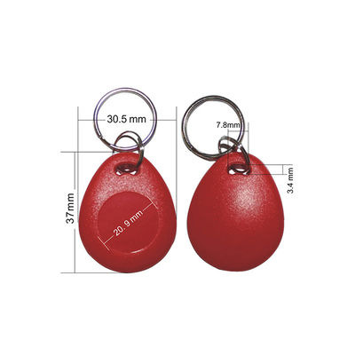 13.56mhz ABS Key Fob Tag Kunci Plastik Seribu Kali Siklus Pemrograman
