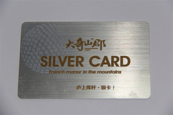 85.5*54mm Silver Smart IC Card Hologram Menggambar Bahan PVC